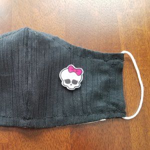 Face Mask ADULT Removable Monster High Skull Bow